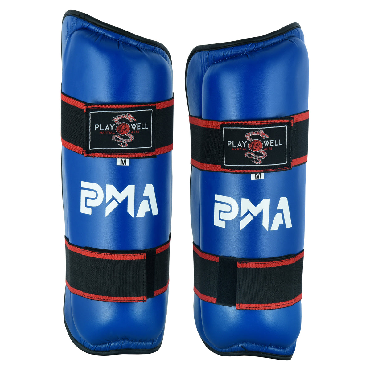 Childrens Semi Contact Elite Kickboxing Shin Guards  - Blue