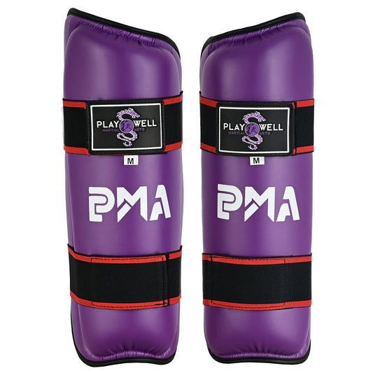 Semi Contact Elite Kickboxing Shin Guards  -  Purple
