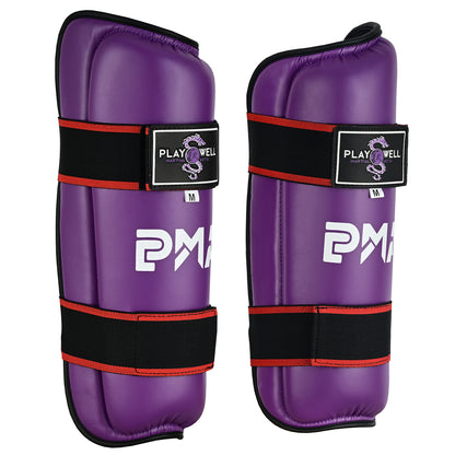 Semi Contact Elite Kickboxing Shin Guards  -  Purple