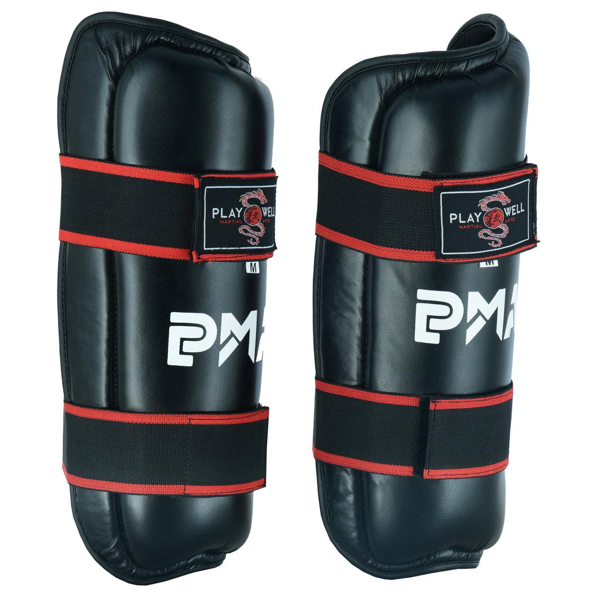 Childrens Semi Contact Elite Kickboxing Shin Guards  - Black