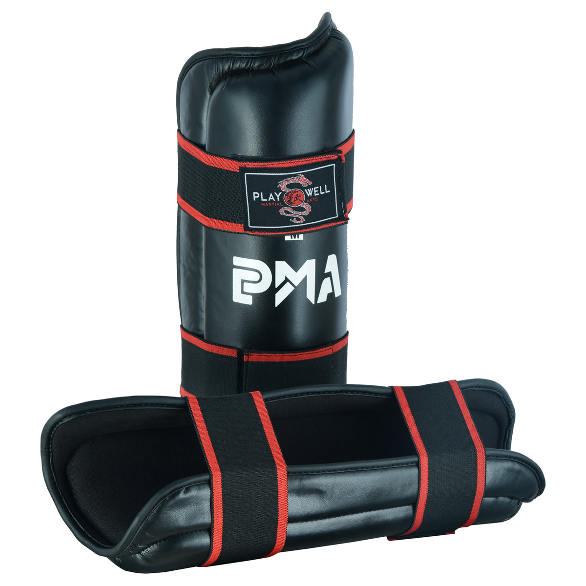 Childrens Semi Contact Elite Kickboxing Shin Guards  - Black