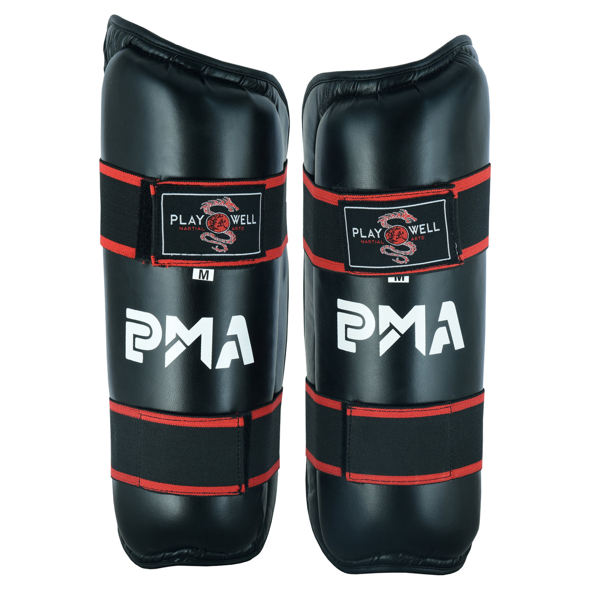 Childrens Semi Contact Elite Kickboxing Shin Guards  - Black