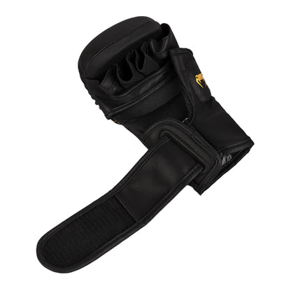 Venum Serpenti MMA Sparring Gloves 7oz - Black/Silver/Gold