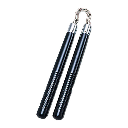 Nunchaku Black Oak With Grooves- C116