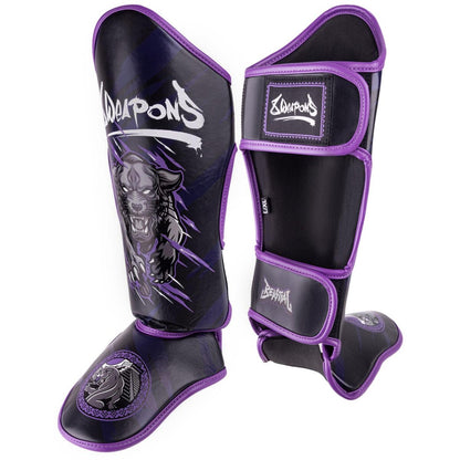 8 Weapons Kids Beastial Panther Muay Thai Shin Guards