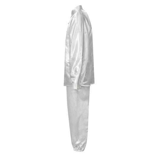 زي حريري للتاي تشي / الكونغ فو - أبيض