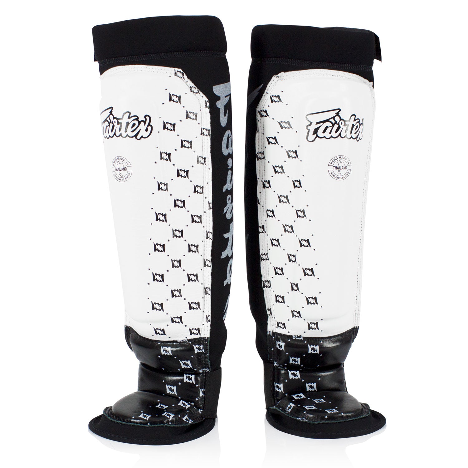 Fairtex SP6 MMA Grappling Shin Pads - White/Black