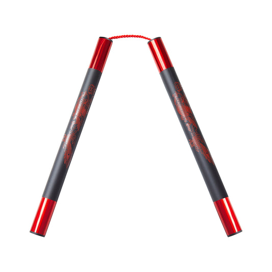 Deluxe Foam Speed Nunchucks With Cord - Black/Red - 11" - PRE OR