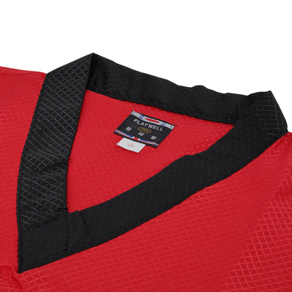 Elite Splice V-Neck Team Uniform - Red/Black