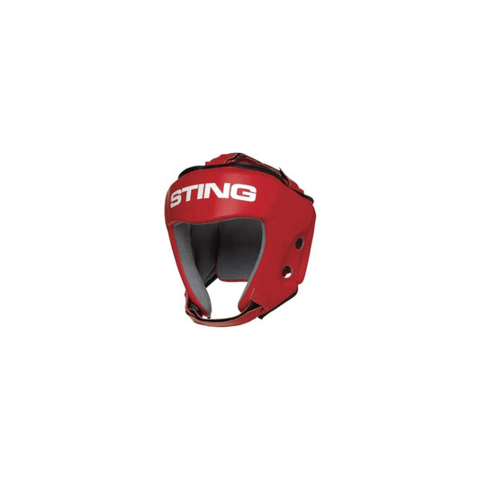 Sting Competition Approved Boxing Open Face Head Guard 2:0 Red