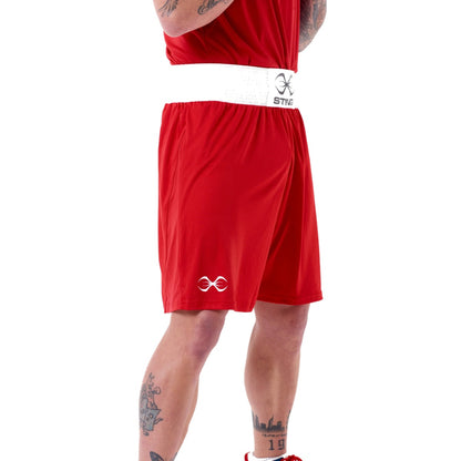 Sting Adults Unisex Competition Mettle 2:0 Boxing Shorts - Red