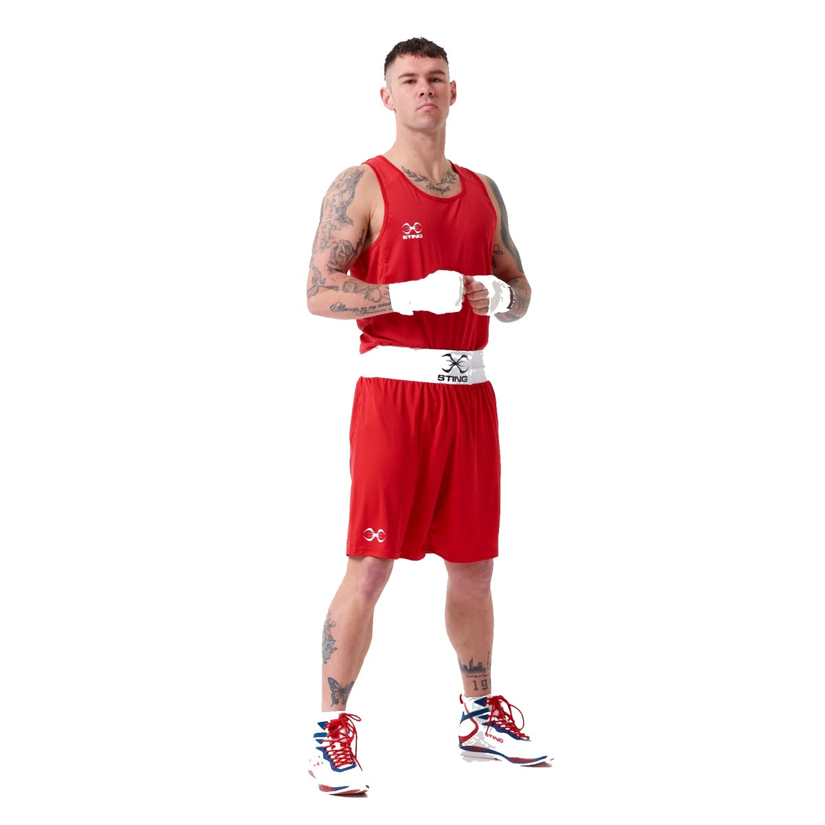 Sting Adults Male Competition Mettle 2:0 Boxing Vest - Red
