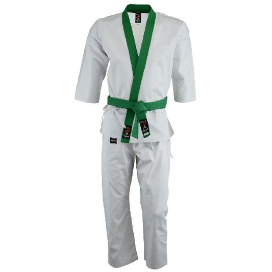 Tang Soo Do 9oz Uniform  - Green Trim