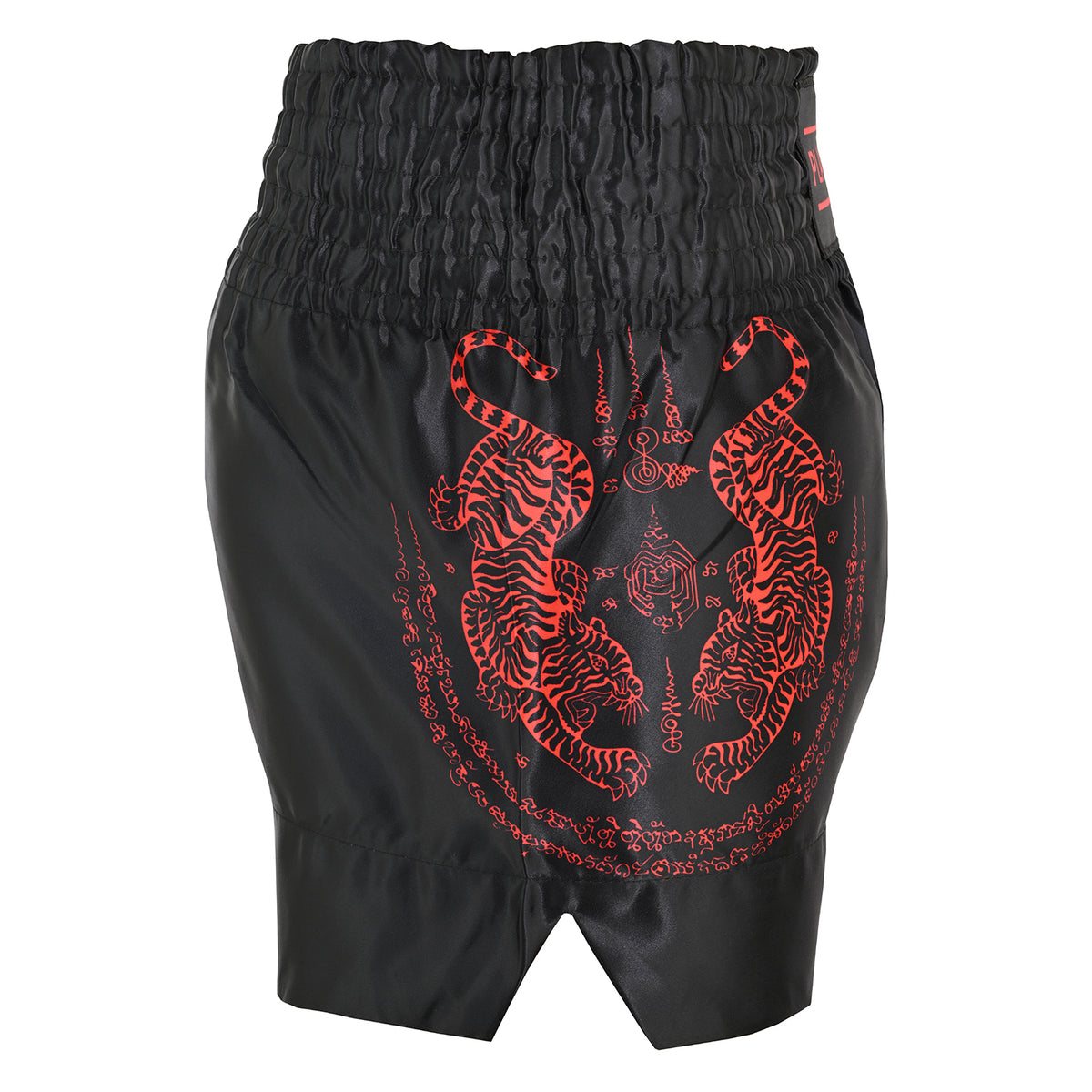 Twin Tiger Satin Muay Thai Competition Fight Shorts - Black/Red