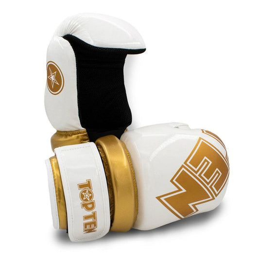 Top Ten WAKO Approved Kids Pointfighter Glossy Gloves  - White