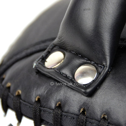 Twins KPL10 Curved Leather Thai Kick Pads - Black