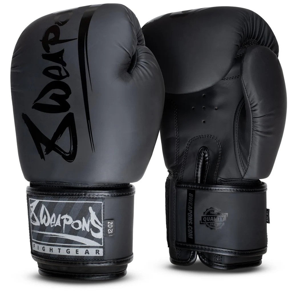 8 Weapons 2:0 Unlimited Muay Thai Boxing Gloves - Black/Black