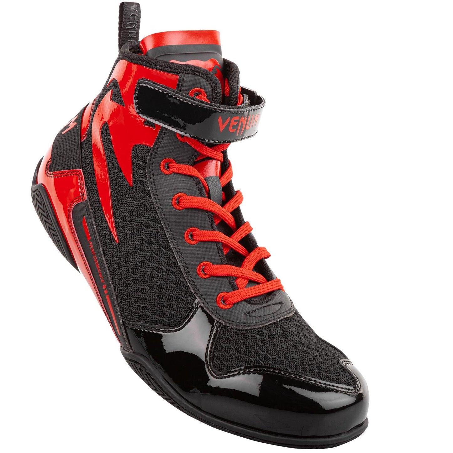 Venum Elite Low Top Giant Boxing shoes - Black/ Red