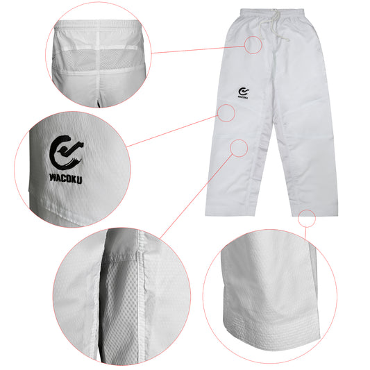 Elite Ultra Light White Taekwondo Training Pants  - Kids