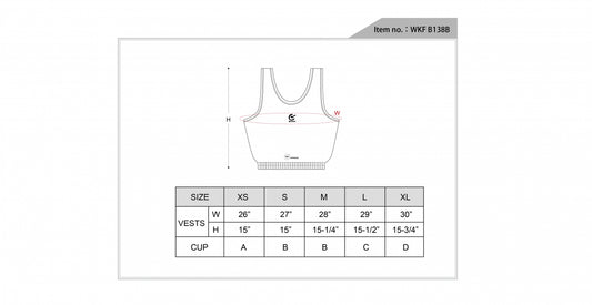 WKF Approved Karate Ladies Chest Guard