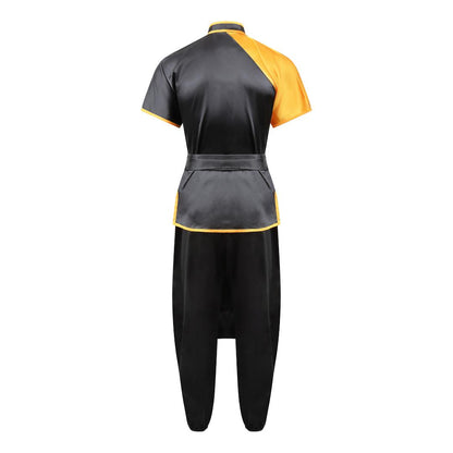 Competition Wushu Silk Uniform - Black/Yellow