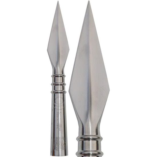 Deluxe Wushu Silver Steel Spear Head: No 3