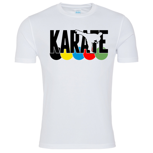 Karate WKF Colours T Shirt - White