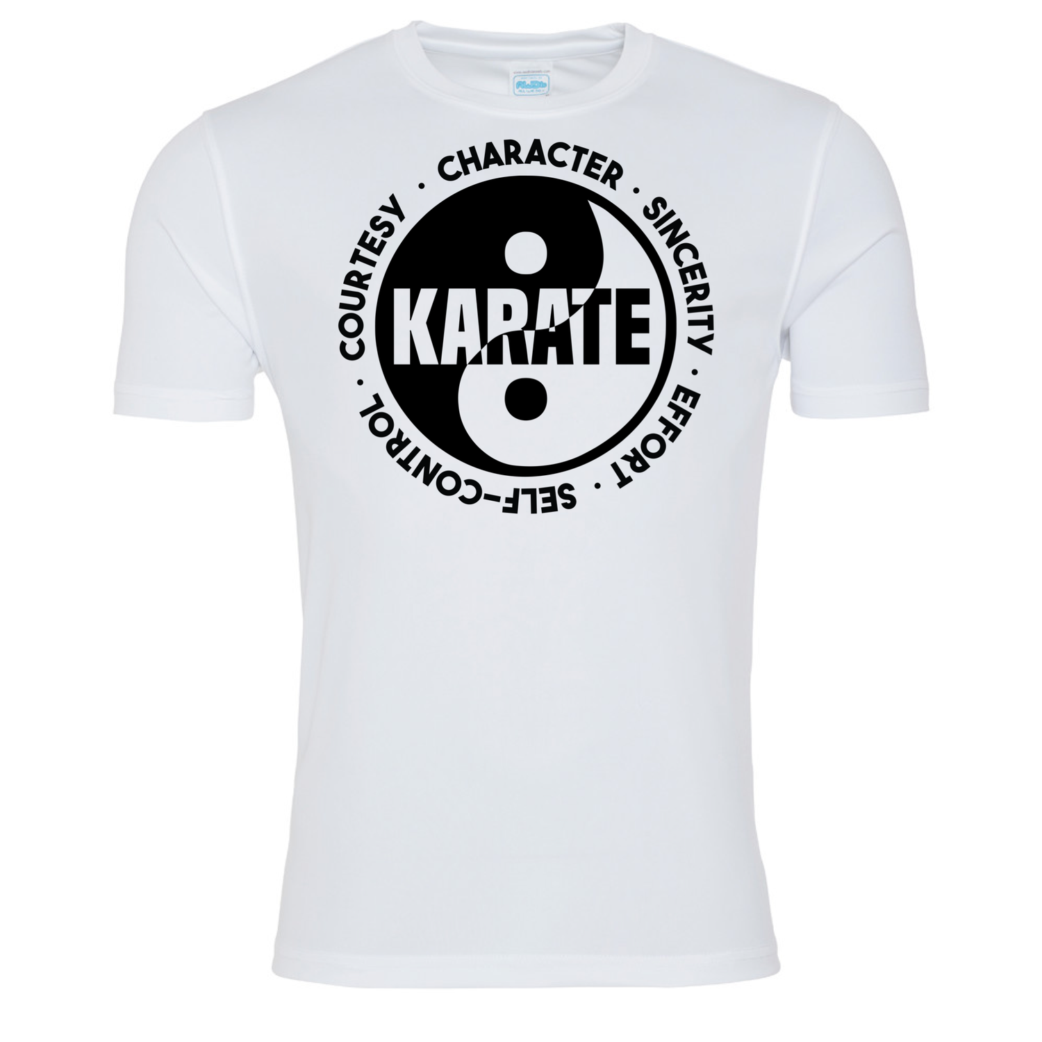 Karate Yin Yang T Shirt - White