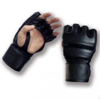 Pro MMA Combat Double Padded Fight Gloves Leather