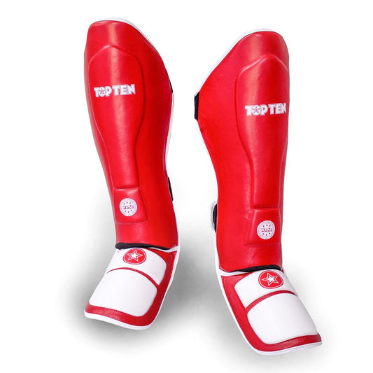 Top Ten WAKO Approved Shin & Instep Guards - Red